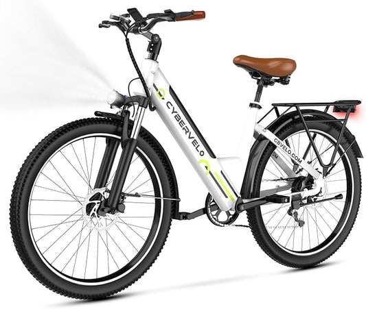 1000 Peak Electric Bike for Adults,up 80 Miles Removable Battery Ebike, 26" Electric E Bike with 7-Speed,Adult Electric Bicycles for Commute Beach Snow Womens All Terrain-StrideForce Fitness