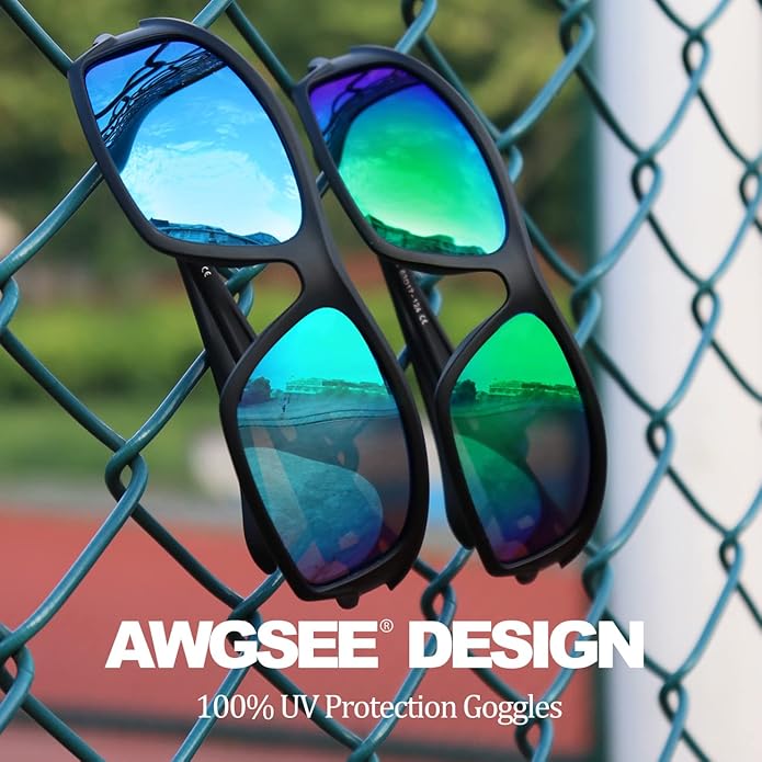 Polarized Sports Sunglasses for Men 100% UV Protection Wrap Around Unbreakable Sun Glasses for Fishing Driving-StrideForce Fitness