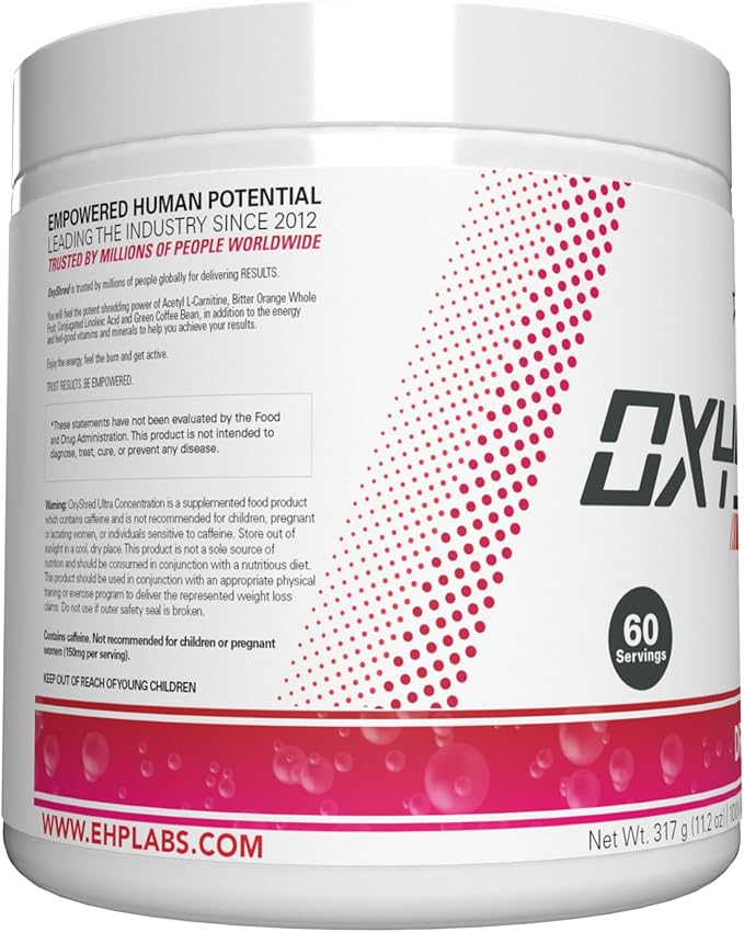 EHP Labs OxyShred Thermogenic Fat Burner - Pre-Workout Powder with L-Glutamine, Acetyl L-Carnitine, Metabolism Booster, Weight Loss, Appetite Control, Energy Drink, Dr. Soda Pop, 60 Servings-StrideForce Fitness