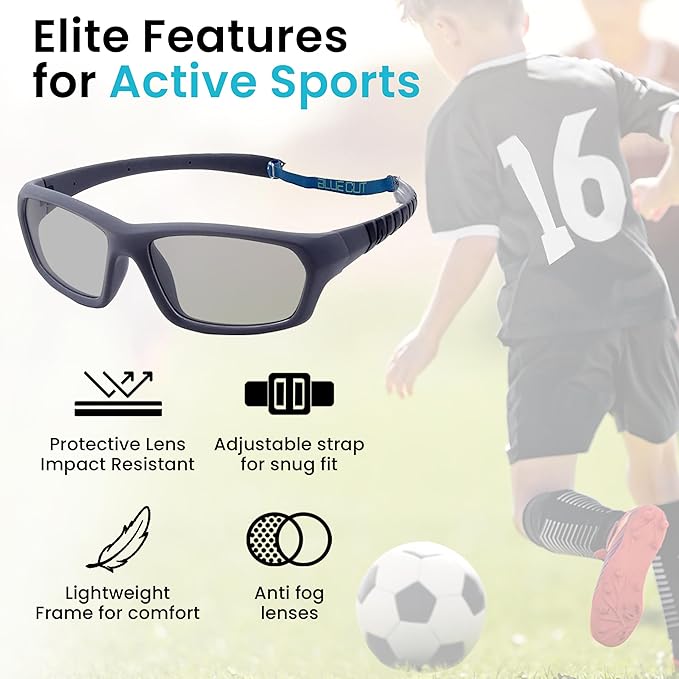 BLUE CUT Sports Protection Goggles, Photochromic Lenses Safety Glasses for Basketball, Pickleball and Outdoor Sports-StrideForce Fitness