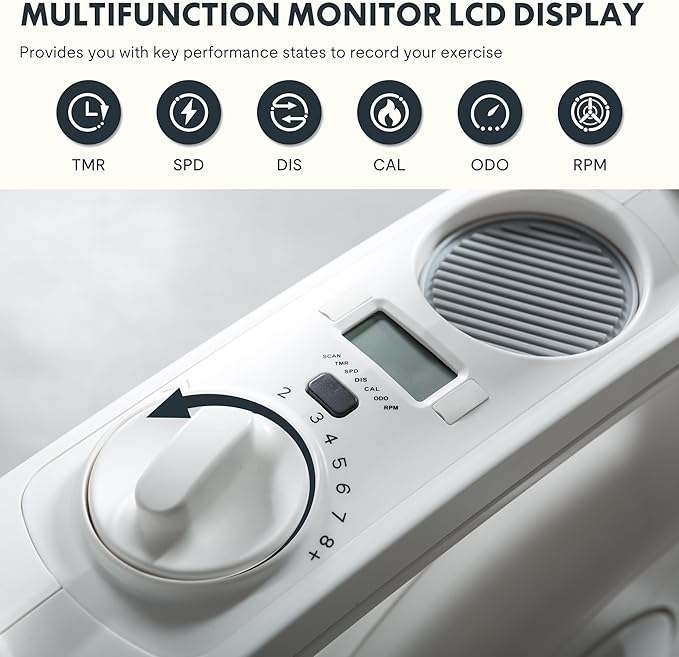FLEXISPOT Exercise Bike with 2D Desktop, Space Saving Under Desk Bike with Removable Desk, Stationary Bikes Indoor Bikes with 300LBS Heavy Duty 8-Level Resistance Flywheel Optional LCD, V9PRO/V9MAX-StrideForce Fitness