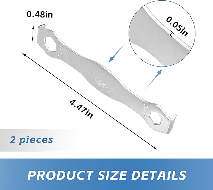 CNW-2 Chainring Nut Wrench for Most Mountain Bike Chainring Bolts (2-Pack)-StrideForce Fitness
