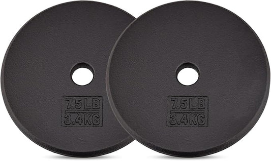 Yes4All Standard 1" Cast Iron Weight Plate - Ideal for Strength Training - Multiple Weight: 5LB to 25LB (Single & Set of 4)-StrideForce Fitness