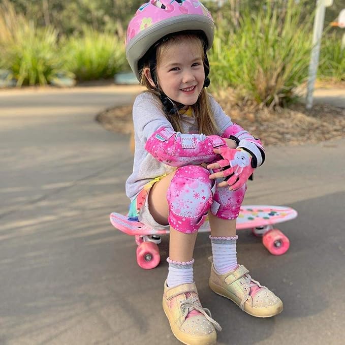 Soft-Style Kids Knee and Elbow Pads with Bike Gloves, Flexible Impact-Resistant Gear for Ages 2-11, Designed for Balance Bikes, Roller-Skating, and Skateboarding-StrideForce Fitness