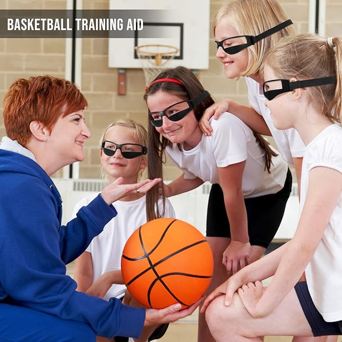 Weewooday 12 Pack Basketball Dribbling Goggles Adjustable Sport Training Glasses Aid for Team Training Aid Basketball Equipment Safety Specs for Adult Teenagers Youth, 8.5 x 2 Inch-StrideForce Fitness