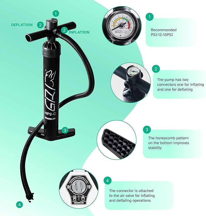 10’6’’ Portable Inflatable Stand Up Paddle Board (SUP) for Adults and Youth with Non-Slip Deck – Complete Accessories Kit, Perfect for Fishing, Yoga, Fitness & Family Fun-StrideForce Fitness