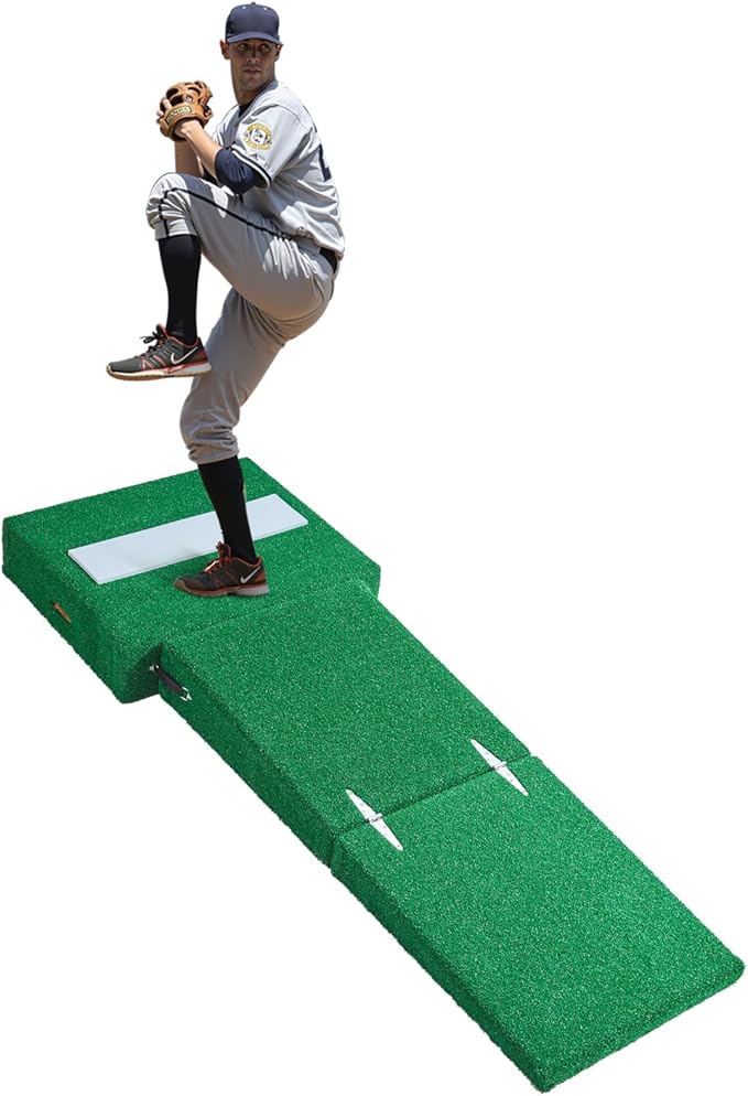 VEVOR Pitching Mound, Baseball Game Mound, Indoor/Outdoor Pitching Practice and Training Equipment, Softball Pitching Aids with Antifade Turf and Pitching Rubber-StrideForce Fitness