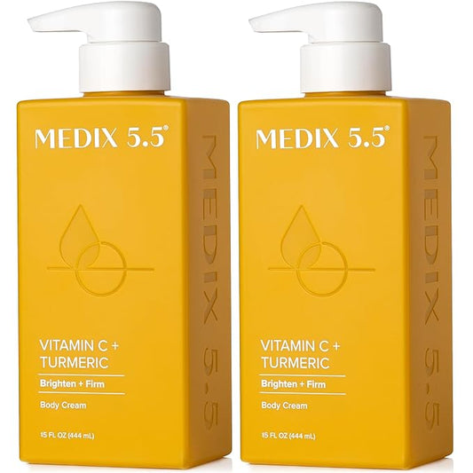 Medix 5.5 Vitamin C Cream Face Lotion & Body Lotion Moisturizer | Anti Aging Skin Care Firming & Brightening Cream Diminishes The Look Of Uneven Skin Tone, Age Spots, & Sun Damaged Dry Skin, (2-Pack)-StrideForce Fitness