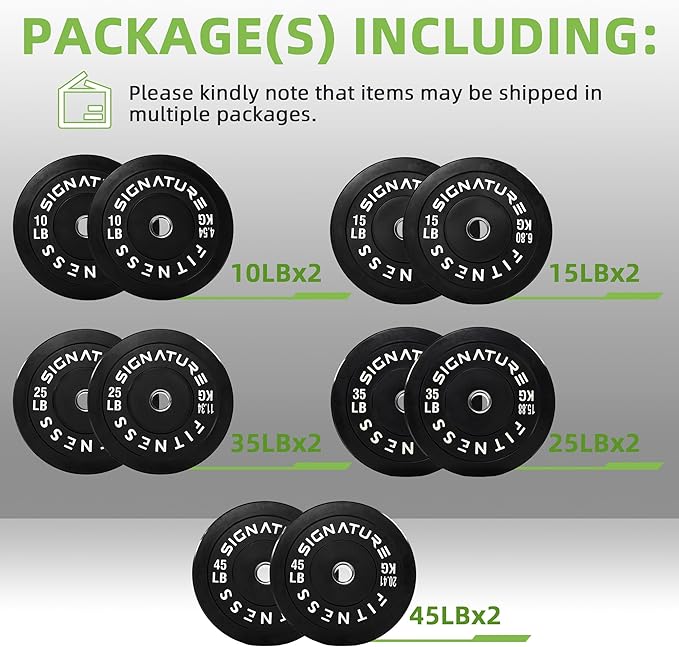 Olympic Bumper Plates Set, 2" Weight Plates for Strength Training & Weightlifting, Paris or Set or Set with Barbell, Multiple Options-StrideForce Fitness