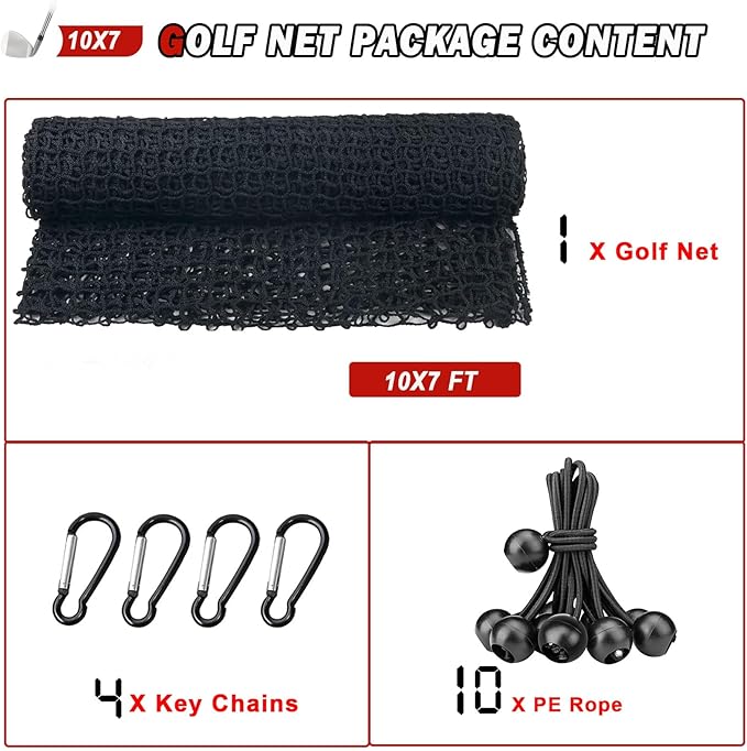 Sports Netting - Heavy Duty Ball Net for Golf, Baseball, Hockey, Soccer-StrideForce Fitness