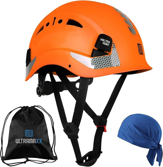 Safety Helmet Hard Hat, ANSI Z89.1 Approved Lightweight Vented Work Helmet, 6-Point Adjustable Ratchet Suspension Hardhat Ideal for Industrial and Construction-StrideForce Fitness