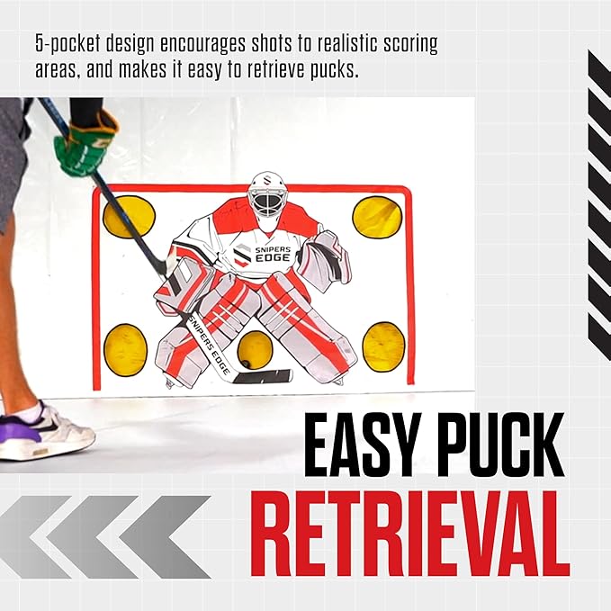 Snipers Edge Hockey Shooting Tarp – Tarp Made of Heavy Duty Vinyl – Develop a Stronger Slap and Wrist Shot Without Damaging Drywall or Breaking Windows-StrideForce Fitness