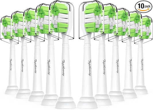 Toptheway Toothbrush Replacement Heads Compatible with Philips Sonicare ProtectiveClean DiamondClean C2 C1 G2 W 4100 5100 5300 Plaque Control, 10 Pack