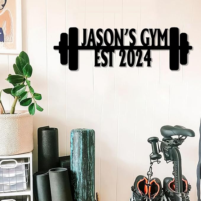 Luxury Personalized Gym Metal Sign, Custom Home Gym Decorations, Gifts for Fitness Lovers, Workout Room Decor, Gym Signs, Christmas Gifts 9-StrideForce Fitness