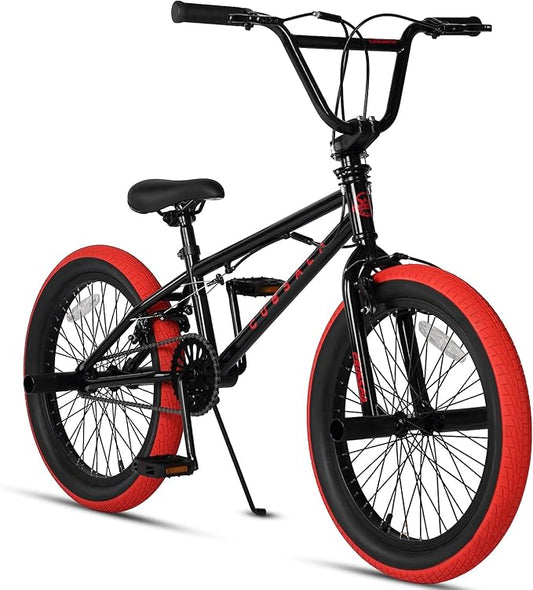 Freestyle BMX Bike, 18 20 Inch Kids Bicycle for 5-13 Years Old Kids and Beginner Level Rider, Multiple Colors-StrideForce Fitness