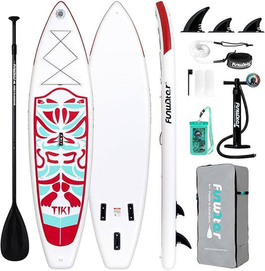 FunWater Inflatable Ultra-Light Stand Up Paddle Board for All Skill Levels with Premium SUP Paddleboard Accessories,Non-Slip Comfort Deck for Youth & Adults-StrideForce Fitness