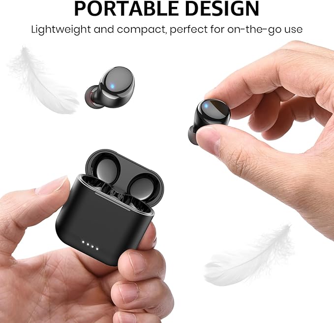 TOZO T6 Wireless Earbuds, IPX8 Waterproof Ear Buds, Stereo Bass Sound Bluetooth 5.3 Headphones in Ear, 50 Hours Playtime Earphones, Wireless Charging Case, Custom 32 EQ via APP-StrideForce Fitness
