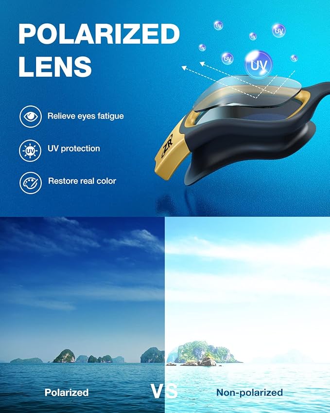 ZIONOR Swim Goggles, G1 MAX Polarized Anti-Fog Swimming Goggles for Men Women-StrideForce Fitness