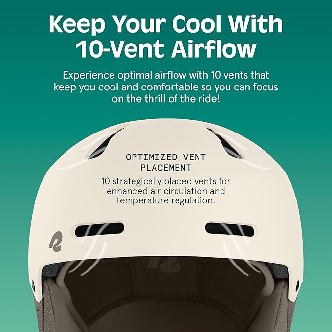 Retrospec Comstock Ski Helmet - Snowboard Helmet for Adults & Youth - Adjustable Fit Snow Helmet with Protective Shell and Breathable Vents for Men, Women, Boys & Girls-StrideForce Fitness