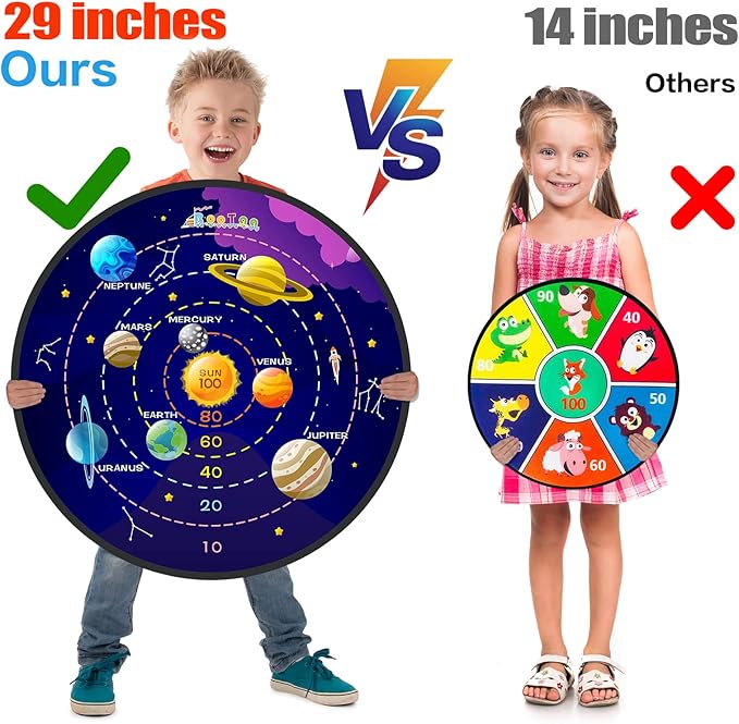 BooTaa 29" Large Dart Board for Kids, Kids Dart Board with Sticky Balls, Boys Toys, Indoor/Sport Outdoor Fun Party Play Game Toys, Birthday Gifts for 3 4 5 6 7 8 9 10 11 12 Year Old Boys Girls-StrideForce Fitness
