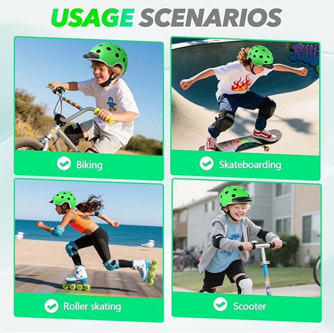 Kids Bike Helmet for 5-8-14 Kids Skateboard Helmet Boys Girls Child Youth Adjustable Lightweight Ventilation and Multi-Sports Scooter Cycling Roller Balance Bike-StrideForce Fitness
