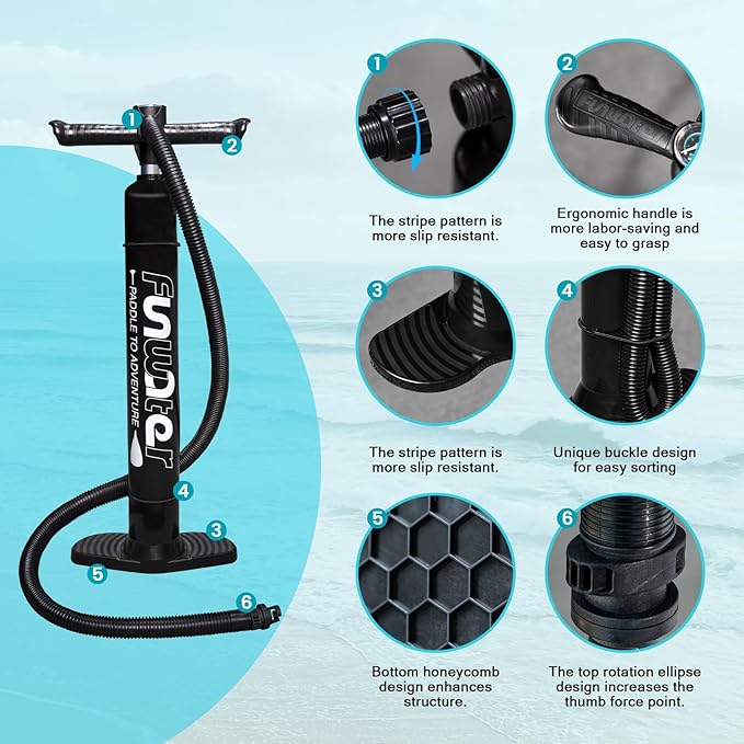 FunWater Inflatable Ultra-Light Stand Up Paddle Board for All Skill Levels with Premium SUP Paddleboard Accessories,Non-Slip Comfort Deck for Youth & Adults-StrideForce Fitness