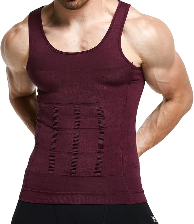 GKVK Mens Slimming Body Shaper Vest Shirt Abs Abdomen Slim-StrideForce Fitness