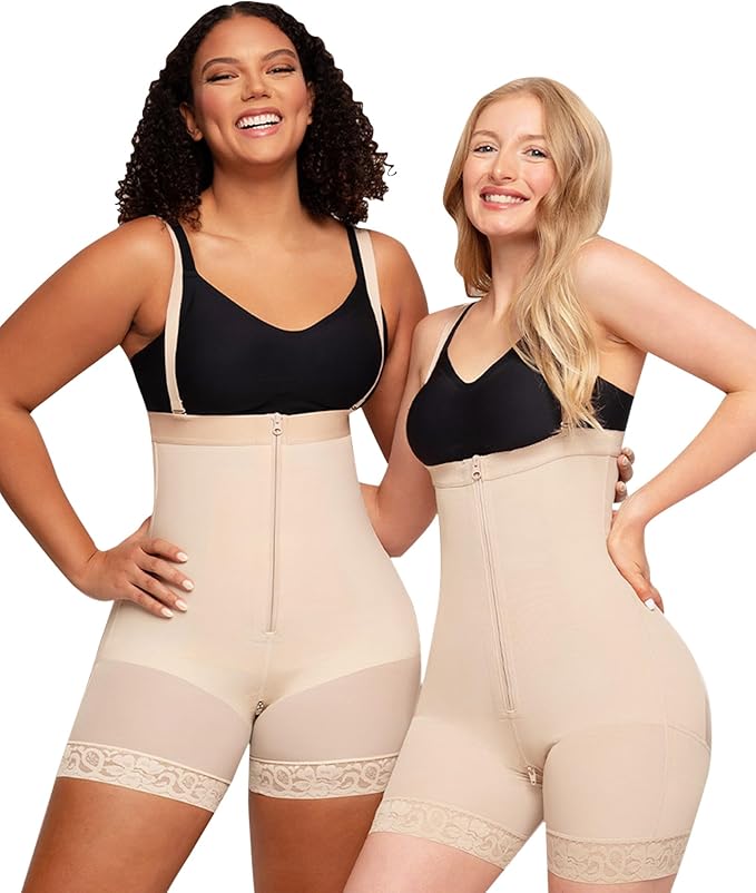 FeelinGirl Faja Body Shaper Tummy Control Shapewear for Women Butt Lifter Post Surgery Fajas Postparto Para Mujer-StrideForce Fitness