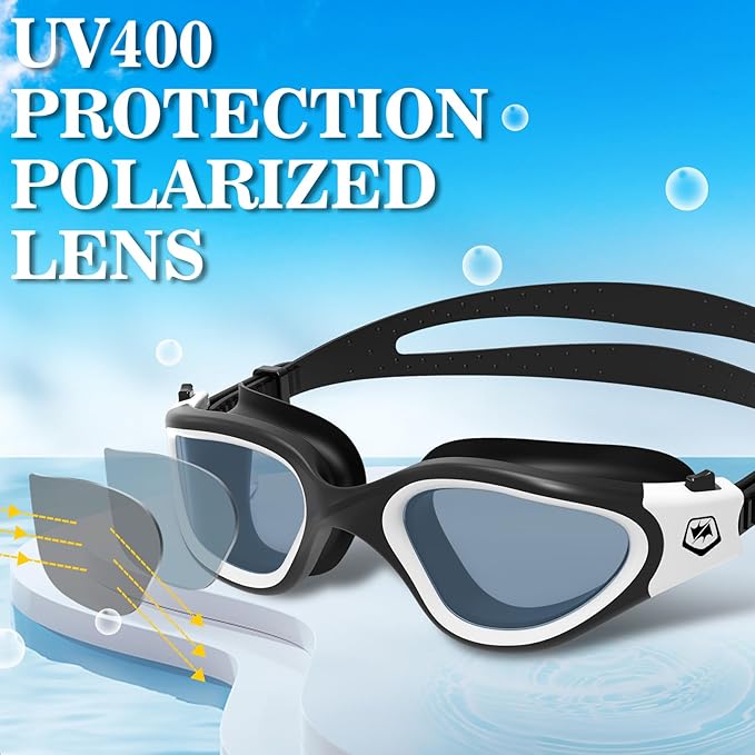 WIN.MAX Polarized Swimming Goggles Swim Pool Goggles Anti Fog Anti UV No Leakage Clear Vision for Men Women Adults Teenagers-StrideForce Fitness
