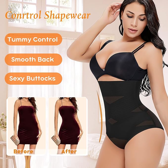 Tummy Control Shapewear Panties for Women High Waisted Body Shaper Slimming Shapewear Underwear Girdle Panty-StrideForce Fitness