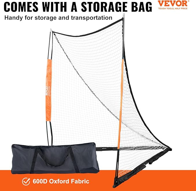 VEVOR Portable Lacrosse Goal - Complete Training Accessory Set with Extended Coverage for Youth and Adults-StrideForce Fitness
