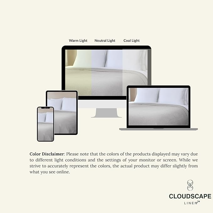 Cloud Scape Linen 100% Cotton Blanket King Size for Bed – Lightweight Summer Blanket, Herringbone Weave,fits California King Size Bed, 92x108,Light Grey-StrideForce Fitness