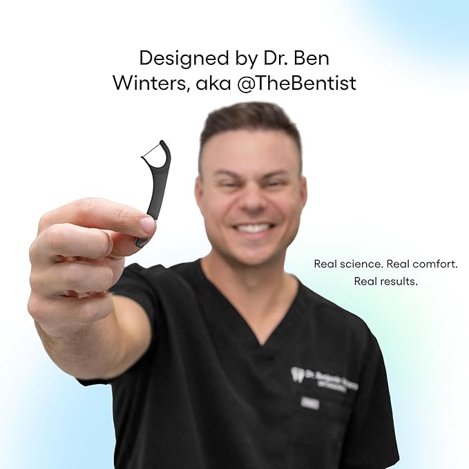 SOMETHING NICE Versa Floss Picks for Braces - Mint Flavored Flossers with Rubber Band Hook & Tongue Scraper, Braces Floss Picks with Xylitol for Protection 90-Pack