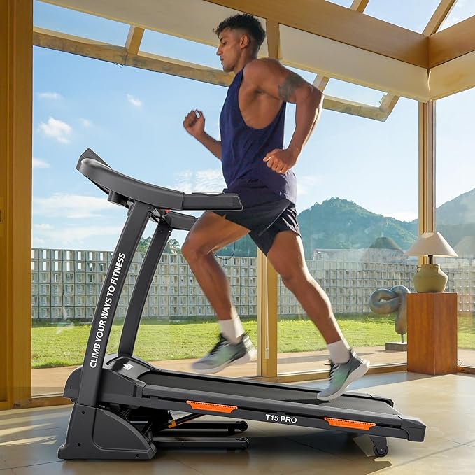 THERUN Incline Treadmill for Running and Walking, 300 lbs Weight Capacity Folding Treadmill with 0-15% Auto Incline, Wide Belt, 3.5HP, App, Heart Rate-StrideForce Fitness