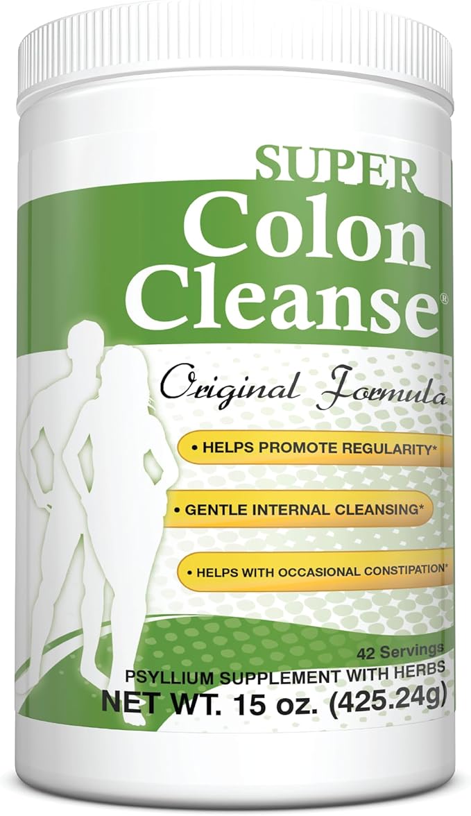 Health Plus Super Colon Cleanse Original Formula (1990-2025), 15 oz Powder, 42 Servings, with Psyllium Husk and Senna Leaf for Constipation Relief and Digestive Support-StrideForce Fitness