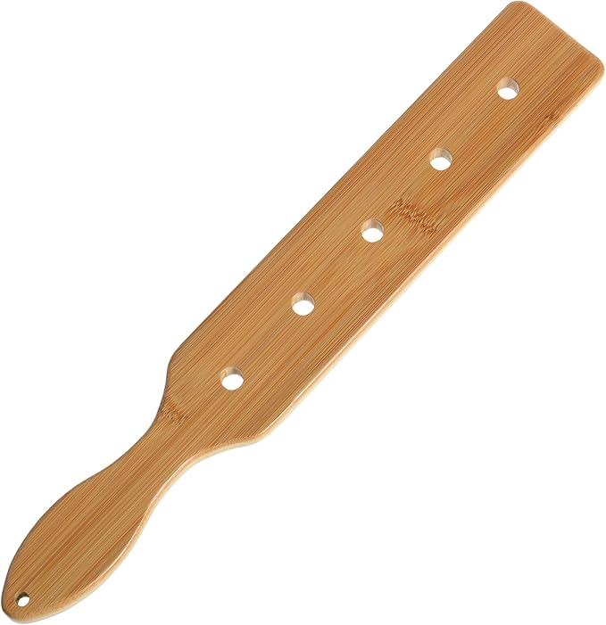 Bamboo Wood Paddle, 14 Inch Wooden Paddle with Airflow Holes-StrideForce Fitness