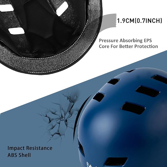 Bike Helmet 3 Sizes for Teenager Kids Youth Adults,Bavilk Skateboard Helmet Adjustable Multi-Sport Bicycle Cycling Scooter Roller Skate Inline Skating Rollerblading for Girls Boys Women Men Teen-StrideForce Fitness