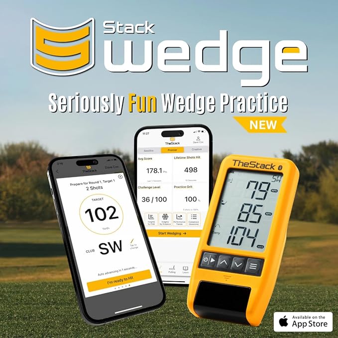 TheStack™ Radar | Golf Launch Monitor | App-Based Training System and Golf Swing Analyzer | Trainer Golf Swing Training Aid | Golf Launch Monitor Portable-StrideForce Fitness