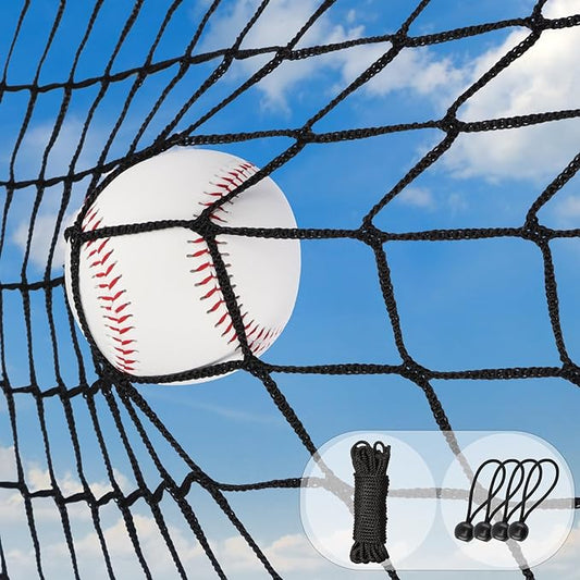 Storgem Baseball Softball Backstop Nets, Sports Netting, Sports Barrier Netting, Heavy Duty Sports Nets Netting Knotless for Playing Field, Backyard or Garage-StrideForce Fitness