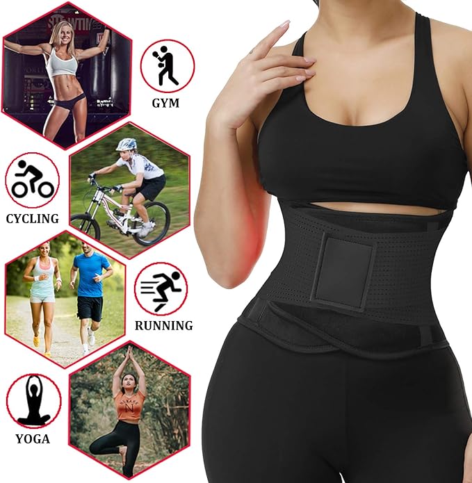 VENUZOR Waist Trainer Belt for Women - Waist Cincher Trimmer - Slimming Body Shaper Belt - Sport Girdle Belt (UP Graded)-StrideForce Fitness