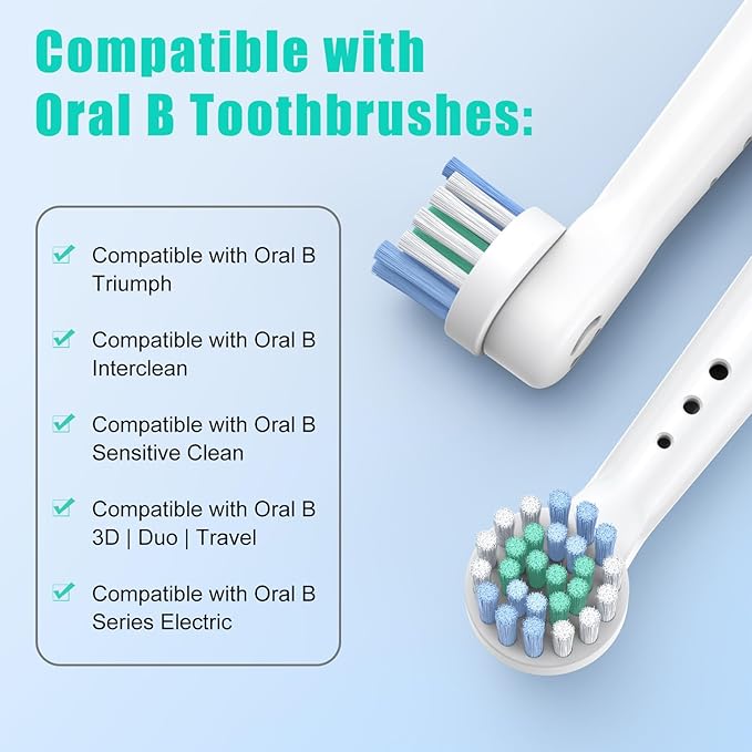 Safcare 48pcs Replacement Brush Heads Compatible with Oral B Electric Toothbrushes, Professional Electric Toothbrush Heads Compatible with Oral b Braun Electric Toothbrush