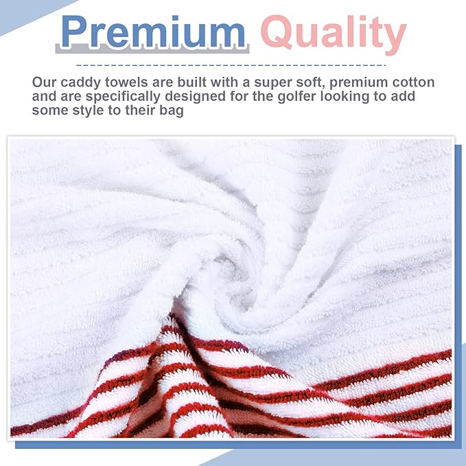 Mixweer Caddy Golf Towel 22" x 42" Large Caddy Towel Camping Sport Towels Cotton Soft Towels for Man Golf Lovers-StrideForce Fitness