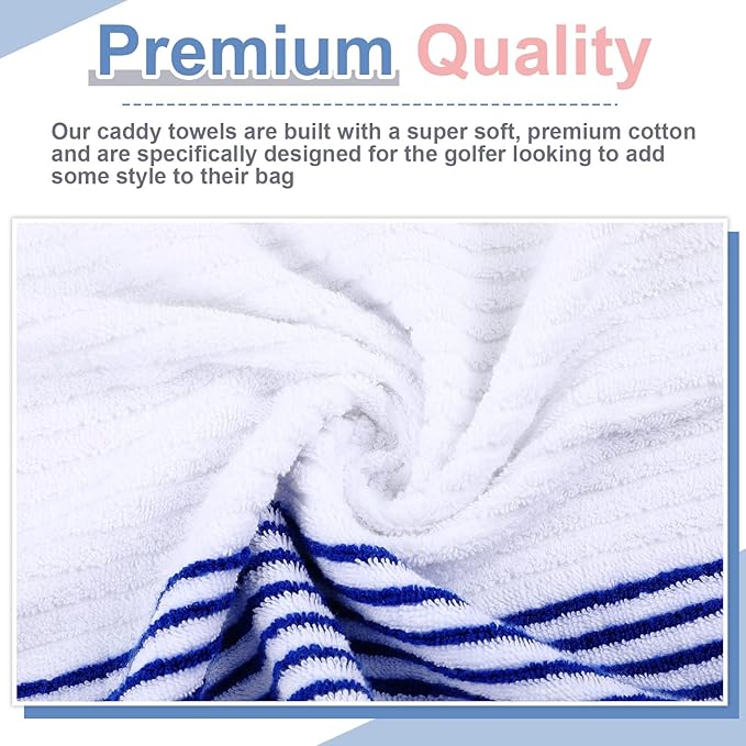Mixweer Caddy Golf Towel 22" x 42" Large Caddy Towel Camping Sport Towels Cotton Soft Towels for Man Golf Lovers-StrideForce Fitness