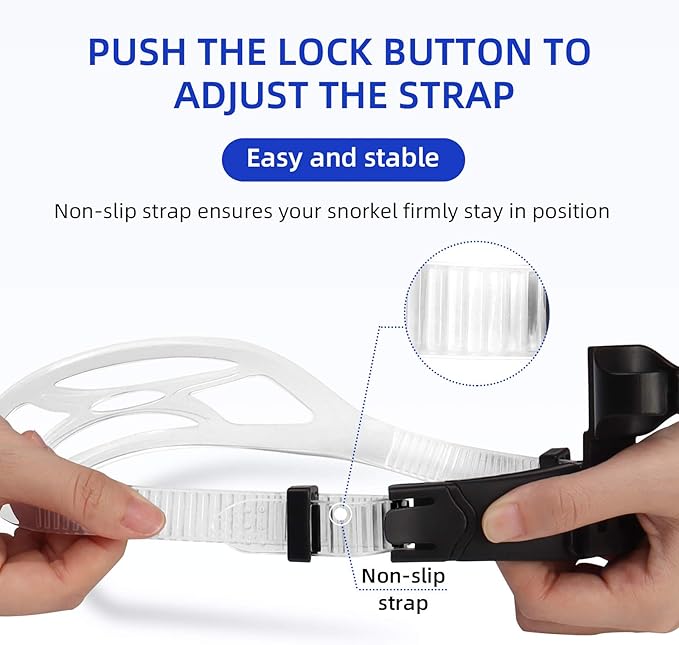 Seago Swim Snorkel for Lap Swimming, Dry Top Front Swimmer Snorkel for Adult Youth, Snorkel Gear Swimming Training Equipment in Pool and Open Water with Comfy Head Pads Food-Grade Silicone Mouthpiece-StrideForce Fitness