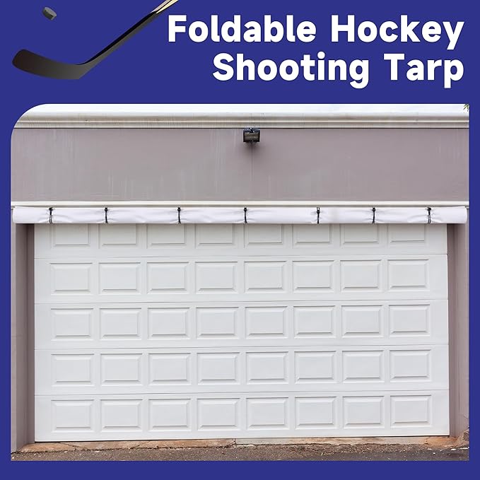 MABOZOO Hockey Shooting Tarp, 16ft x 8 ft Hockey Training Equipment for Shooting Foldable Target Practice Protect Wall or Garage Door-StrideForce Fitness