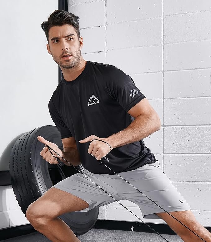 NORTHYARD Men's UPF 50+ Sun Protection Shirts Swim SPF UV Quick Dry Short Sleeve T-Shirts for Athletic Fishing Rash Guard-StrideForce Fitness