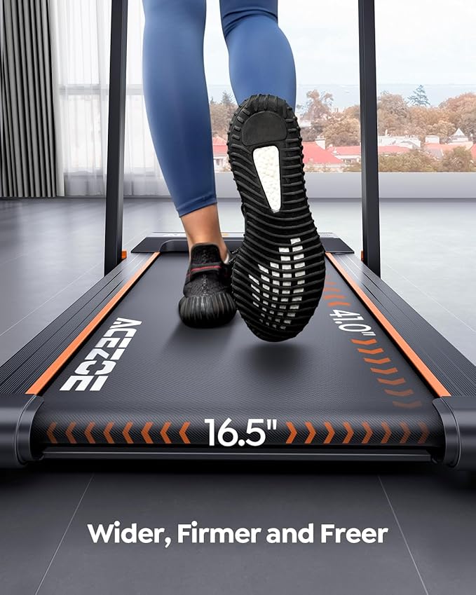 2 in 1 Folding Treadmills for Home Small Office, 2.5HP Walking Pad Treadmill with Handle Bar, 300lbs Capacity, Copmact Protable Treadmill with Smart APPs, 12 HIIT Modes and Touch Screen-StrideForce Fitness