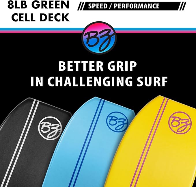 BZ BodyBoards - T-10 Progressive Series Bodyboard - HDPE Slick - Crescent Tail - PHUZION Core - 8lb Deck-StrideForce Fitness