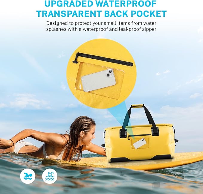 Gonex 40L 60L 80L Extra Large Waterproof Duffle Travel Dry Duffel Bag Heavy Duty Bag with Durable Straps & Handles for Kayaking Paddleboarding Boating Rafting Fishing-StrideForce Fitness