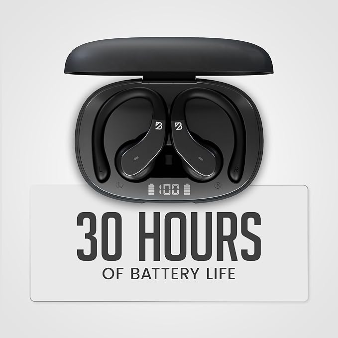 Back Bay Audio - Runner's Wireless Earbuds Bluetooth Headphones for Sports, Hook Over The Ear Buds, Deep Bass, Wrap Around Earphones with Earhooks for Running, Workout Wireless Headphones for The Gym-StrideForce Fitness